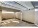 Spacious covered patio with concrete flooring, offering a shaded outdoor area at 5424 Comchec Way # 105, Las Vegas, NV 89108