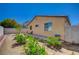 Backyard with new landscape features new plantings and backyard privacy at 5548 Spearfish Lake Ct, Las Vegas, NV 89148