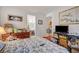 Bedroom with hardwood floors and bathroom access at 5548 Spearfish Lake Ct, Las Vegas, NV 89148