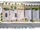 Birds-eye view of neighborhood homes with manicured yards and desert landscaping at 6432 Linden St, North Las Vegas, NV 89086