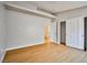 Bedroom with wood floors, a closet and modern colors at 6747 Gold Yarrow St, Las Vegas, NV 89148