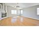 Open concept living room features a fireplace and lots of natural light at 6747 Gold Yarrow St, Las Vegas, NV 89148