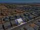Aerial view of a neighborhood showcasing a home with well-maintained landscaping at 7260 Grace Estate Ave, Las Vegas, NV 89113