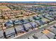 Aerial view of a neighborhood showcasing a home with well-maintained landscaping at 7260 Grace Estate Ave, Las Vegas, NV 89113