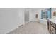 Bright bathroom with a tub, a glass door shower and a patterned floor at 7260 Grace Estate Ave, Las Vegas, NV 89113