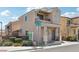 Stylish home with a stucco facade, covered porch, and well-maintained landscaping at 9053 Entrancing Ave, Las Vegas, NV 89149