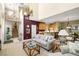 Spacious living room offers a high ceiling and a stairway to the second floor at 939 Paisley St, Las Vegas, NV 89145
