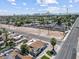 Panoramic aerial view of a suburban neighborhood with the Las Vegas skyline in the distance at 1700 E Oakey Blvd, Las Vegas, NV 89104