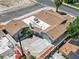 Birds-eye view of a single-story home with a well-maintained roof and an outdoor patio area at 1700 E Oakey Blvd, Las Vegas, NV 89104