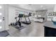 Well-equipped exercise area featuring a treadmill, bike, desk, and stylish decor at 1700 E Oakey Blvd, Las Vegas, NV 89104