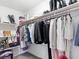 Spacious walk-in closet with clothing racks, shelving and a variety of storage options at 1700 E Oakey Blvd, Las Vegas, NV 89104