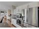 Stainless steel appliances including a refrigerator, oven and microwave at 2440 Ping Dr, Henderson, NV 89074