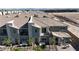 An aerial view shows the community homes with outdoor patios and balconies at 2598 Polar White Ave, North Las Vegas, NV 89086