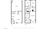 Layout of a floor plan, including the kitchen, living room, bedrooms, bathrooms, dining area, and garage dimensions at 2598 Polar White Ave, North Las Vegas, NV 89086
