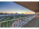 Expansive balcony view featuring the city skyline, golf course, and distant mountains at 3111 Bel Air Dr # 23A, Las Vegas, NV 89109