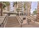 Regency Towers entrance with landscaped steps and clear signage for easy access at 3111 Bel Air Dr # 23A, Las Vegas, NV 89109