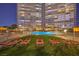 Enjoy this building's amenities including a community pool and lounge area at 3111 Bel Air Dr # 23A, Las Vegas, NV 89109