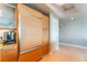Kitchen area featuring stainless steel refrigerator and a granite countertop with coffee maker at 322 Karen Ave # 2201, Las Vegas, NV 89109