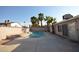 Backyard pool with lounge area and well maintained landscaping perfect for relaxing outdoors at 4354 Thorndale Pl, Las Vegas, NV 89103