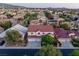 Aerial view of a residential neighborhood showcasing well-maintained homes and landscaping, providing a sense of community at 464 Beardsley Cir, Henderson, NV 89052