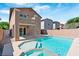 Private backyard oasis with a sparkling pool, spa, covered patio, and well-maintained landscaping, ideal for outdoor living at 5116 Iron Crossing Ave, Las Vegas, NV 89131