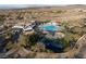 Aerial view of a community pool, basketball court, and surrounding recreational area at 6 Yorkridge Ct, Henderson, NV 89052