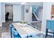 Dining room with seating for six, with stairs and living space nearby at 7607 Boca Raton Dr, Las Vegas, NV 89113