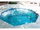 Relaxing backyard spa with sparkling blue water and surrounding tilework, perfect for unwinding at 7607 Boca Raton Dr, Las Vegas, NV 89113