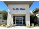 Welcoming entrance to Sun City Aliante, featuring a modern building with clear signage and inviting glass doors at 7669 Fieldfare Dr, North Las Vegas, NV 89084
