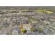 Aerial view of neighborhood featuring two-story houses in a Gathering-friendly location at 977 Courtney Valley St, Henderson, NV 89052