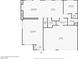 First story floorplan with living room, kitchen, laundry, entry, and garage at 977 Courtney Valley St, Henderson, NV 89052