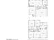 Floorplan of home's first and second stories with room dimensions at 977 Courtney Valley St, Henderson, NV 89052