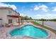 Backyard pool with ample space for entertaining at 1611 Buffalo Trail Dr, Henderson, NV 89014