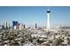 Striking city view featuring the Las Vegas skyline and the iconic Stratosphere Tower in the distance at 1819 Beverly Way, Las Vegas, NV 89104