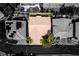 Aerial view of a well-maintained home featuring a tile roof, mature landscaping, and a large, private backyard at 2090 Eaglepath Cir, Henderson, NV 89074