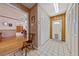 Inviting foyer with tile flooring, closet, and view into other rooms at 22 Jade Cir, Las Vegas, NV 89106