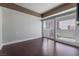 Bright bedroom with floor to ceiling windows and access to balcony at 2700 Las Vegas Blvd # 610, Las Vegas, NV 89109