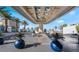 Elegant high-rise entrance with circular driveway, valet parking, and lush landscaping at 2700 Las Vegas Blvd # 610, Las Vegas, NV 89109