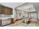 Game room with a pool table, modern lighting, and kitchenette at 2700 Las Vegas Blvd # 610, Las Vegas, NV 89109
