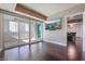 Bright living room with floor to ceiling windows and access to balcony at 2700 Las Vegas Blvd # 610, Las Vegas, NV 89109