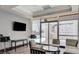 Sitting area with a television and an outdoor terrace at 2700 Las Vegas Blvd # 610, Las Vegas, NV 89109