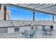 Stylish outdoor kitchen with granite countertops, stainless steel appliances and seating at 2700 Las Vegas Blvd # 610, Las Vegas, NV 89109