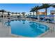 Inviting pool area with lounge chairs and umbrellas at 2700 Las Vegas Blvd # 610, Las Vegas, NV 89109