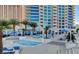 Beautiful pool area with sleek lounge chairs and modern architecture at 2700 Las Vegas Blvd # 610, Las Vegas, NV 89109