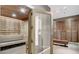 Wooden sauna with bench seating at 2700 Las Vegas Blvd # 610, Las Vegas, NV 89109