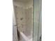 A modern bath and shower featuring striking vertical tile accents at 29 Montelago Blvd # 336, Henderson, NV 89011