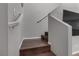 Stairway featuring wood steps and modern railing at 3132 Cartanda Ave, Henderson, NV 89044