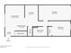 Floor plan of the first level, highlighting living spaces and room dimensions at 5615 Calais Ct, Las Vegas, NV 89118