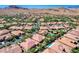 Panoramic view of a neighborhood showcasing the area's beautiful mountain views at 9092 National Park Dr, Las Vegas, NV 89178