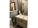 Modern bathroom showcasing a stylish vanity with vessel sinks and contemporary decor at 9485 Supernova Ct, Las Vegas, NV 89123